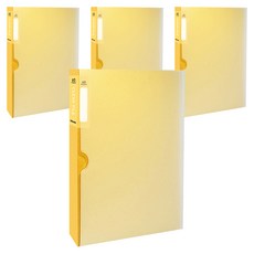 Dream產業透明文件夾 60張, 黃色, 4個