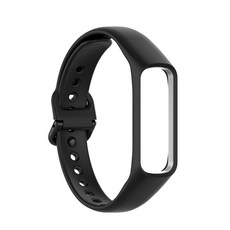 IAMPANDA Galaxy Fit 2 矽膠錶帶, 1個, 黑色