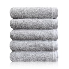 Towelist Forte 飯店毛巾 200g 40支精梳棉, 淺灰色, 5個
