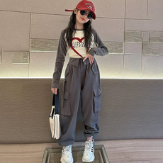 Arbe 女童愛心工裝上衣褲子套裝