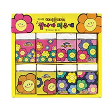 pinkfoot Happy Flower暢銷橡皮擦 500 4種*8入組, 黃色、海軍藍、亮粉色、淺粉色, 1套