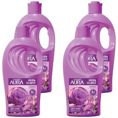 아우라 초고농축 섬유유연제 자스민머스크 본품, 2L, 4개