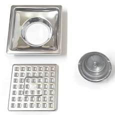 阿水師 兩吋 台灣製造 304不鏽鋼材質 洗衣機地排, 10 x 10cm, 1個