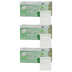 EZn 標準雙層夾鏈袋 冷藏冷凍兩用 M(18*20cm) 1盒 100入, 3盒