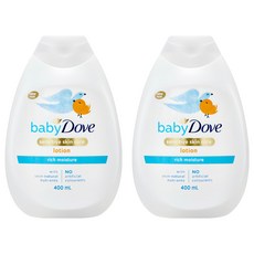 베이비도브 리치 모이스처 유아 바디로션, 400ml, 2개