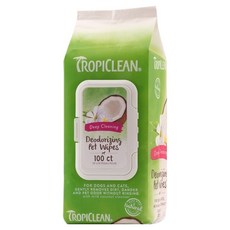TROPICLEAN 柔膚巾 深層清潔 寵物適用, 100張, 1包