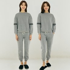 테라우드 여성용 기모 견장라인 상하의 2종 세트