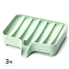 The Homes瀝水粉彩肥皂架, 綠色, 3個
