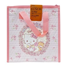 Skater Hello Kitty 不織布保冷便當袋, 粉紅色
