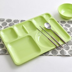 LOHJA 4格餐盤 717款, 淺綠色, 1個