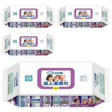 OMA&Baby 拭拭樂 成人潔膚濕巾, 60gsm, 1入, 4包