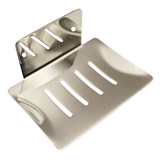 밝은리빙 무타공 물빠짐 비누받침대, 실버, 1개