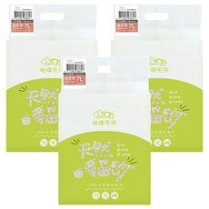 哈囉毛孩 益生菌長條豆腐貓砂 7L, 極細1.5mm, 可沖馬桶, 快速凝結, 2.7kg, 3袋, 原味