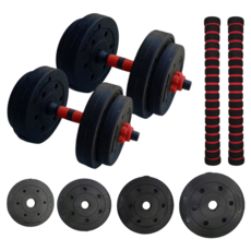 대한스포츠 바벨 + 아령봉 + 연결부 블랙, 13kg, 2세트