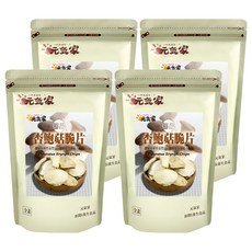 元氣家 杏鮑菇脆片 嚴選新鮮杏鮑菇製成 含纖維素及維生素 無添加色素及防腐劑, 100g, 4包