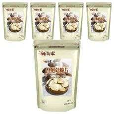 元氣家 杏鮑菇脆片 嚴選新鮮杏鮑菇製成 含纖維素及維生素 無添加色素及防腐劑, 100g, 5包