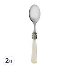 EME 나폴레옹 커트러리 디저트스푼, 펄 아이보리, 2개