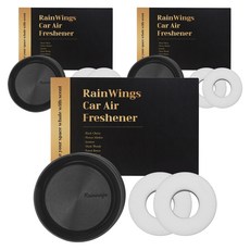 레인윙스 차량용 방향제 블랙 본품 + 에어센트링 2p 세트, 3세트, 플라워 마켓