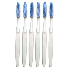 超細密大刷頭牙刷 藍色, 6個, 1入
