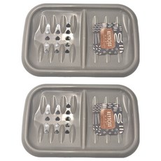 金興發 雙格瀝水收納 (香皂/海棉/菜瓜布), 尺寸19*12*3.5公分, 隨機, 2個