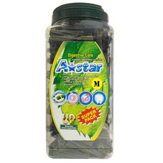 A star 空心六星棒 360度旋轉清潔 深度清潔 含豐富礦物質 超Q彈材質可增加咀嚼次數, 1.1kg, 1桶, 健胃整腸