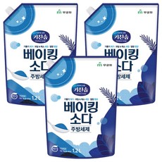 kitchen soap 小蘇打廚房洗潔精 補充包, 1.2L, 3個