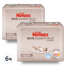 HUGGIES 好奇 Skin Essentials黏貼型尿布, 第1階段, 396片