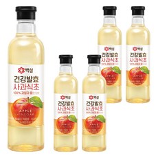 CJ BEKSUL 白雪 健康發酵蘋果醋, 800ml, 5個