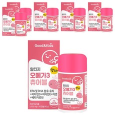 굿앤키즈 맛있는 오메가3 츄어블, 90정, 6개