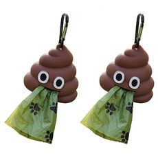 세이코코아 똥모양 배변봉투 케이스, 혼합색상, 1개입, 2개