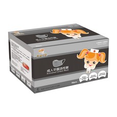 健康天使 四層活性碳口罩 成人用, 灰色, 50片, 1盒