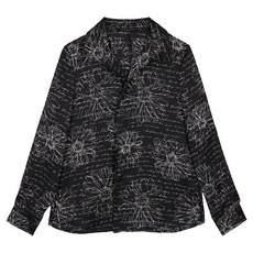 꼼빠니아 여성용 플라워 레터링 프린트 블라우스 CADS3-WRC120