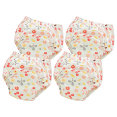 스타도어 유아용 큐트패턴 배변팬티 2p 세트, 플라워, 2개