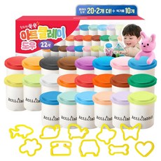 아띠래빗 창의력 쑥쑥 아트 클레이 도우 22p + 찍기틀 10종 세트 2.29kg, 혼합색상, 1세트