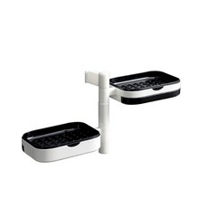 LASSLEY 蕾絲妮 2層旋轉肥皂架, 黏貼式, ABS材質, 約33*17*10cm, 可拆卸, 瀝水設計, 8902202, 1個