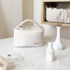 奶油吐司化妝包 PU皮 21*13.5*高12, 奶油開蓋蛋糕, 2個