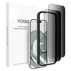 요거 사생활 보호 9H 풀커버 강화유리 프라이버시 휴대폰 액정보호필름, 1세트