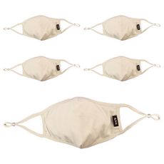 들꽃잠 면마스크 필터교체형, 1개입, 5개, 화이트