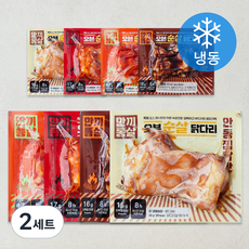 한끼통살 오븐 순살닭다리 100g x 4종 x 2개입 세트 (냉동), 800g, 2세트