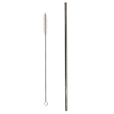 minono 米諾諾 316不鏽鋼吸管 附清潔刷2件組 吸管直徑0.6 x 28cm + 清潔刷24.5cm, 2件, 6組