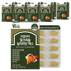 리얼닥터 7중 복합 아연 최대함량 식약처인증 밀크씨슬 실리마린 맥스 간영양제 900mg, 30정, 10박스