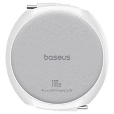 Baseus 倍思 明途系列 隨意拉伸快充傳輸線 Type-C-Type-C 100W, 皓白色, 1m, 1條