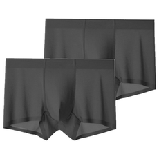 男冰絲內褲 Set 2件, XL, 黑色