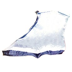 利雨 中筒PVC輕巧特防滑雨鞋套, 白黑