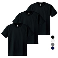 glimmer 男女通用 涼感 透氣 機能性 Dry Cool 圓領短袖T恤 3件組