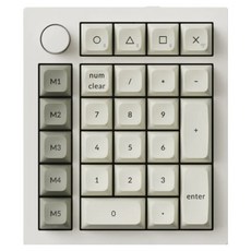 키크론 Q0 MAX 유무선 키보드, 화이트, Q0M-P6, 적축