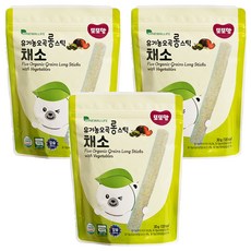 또또맘 유아용 유기농 오곡 롱 스틱 과자, 채소, 30g, 3개