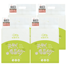 哈囉毛孩 益生菌長條豆腐貓砂 7L, 極細1.5mm, 可沖馬桶, 快速凝結, 2.7kg, 4袋, 原味