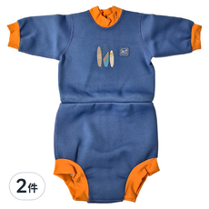 Splash About Happy Nappy Wetsuit 連身版游泳尿布褲 衝浪小子 XXL, 2件