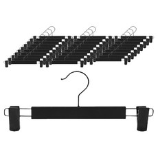 브로픽 논슬립 집게형 바지걸이, 30개, 블랙